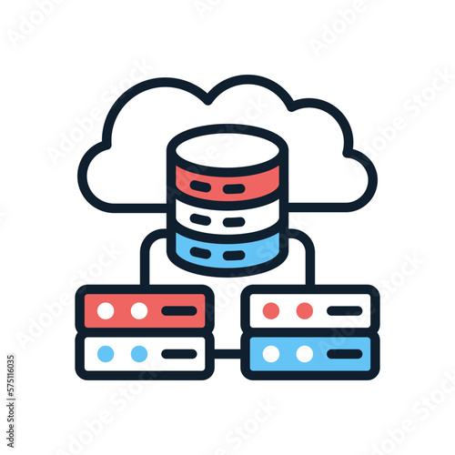Data Infrastructure icon in vector. Logotype