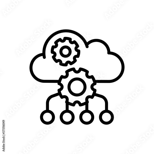 Cloud Multi-threading icon in vector. Logotype