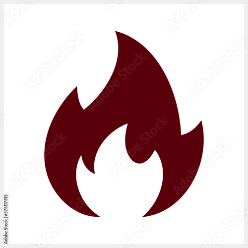 Fire icon isolated. Engraving clipart Stencil vector stock illustration. EPS 10