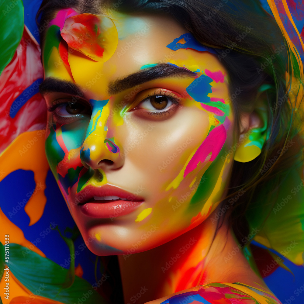 Creative portrait of beautiful Indian women, Generative AI Creative portrait of beautiful Indian women, Generative AI