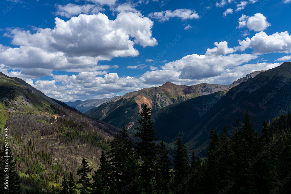Views hiking in the San Juan Mountain range in southern Colorado.