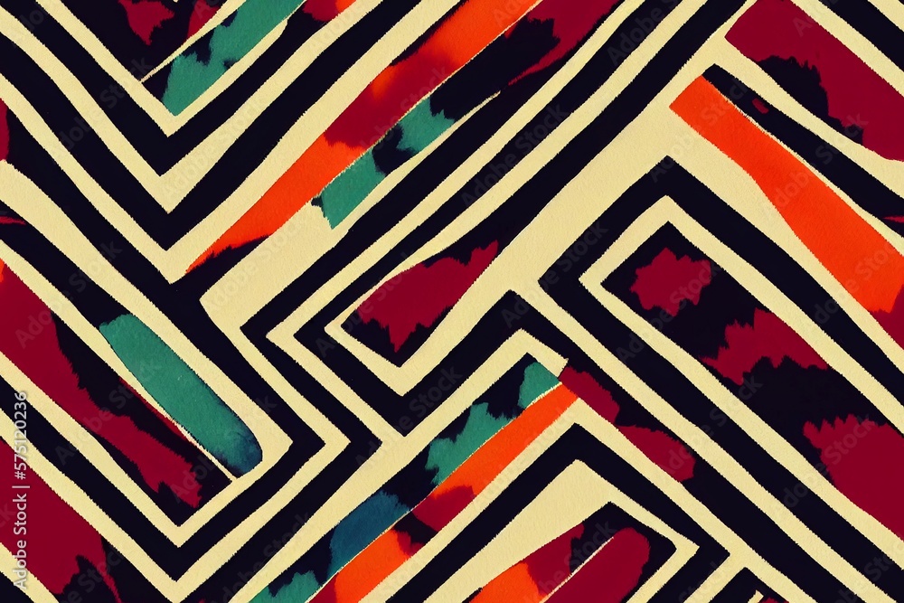 Vertical design of Geometric textile seamless pattern Generative AI Vertical design of Geometric textile seamless pattern Generative AI