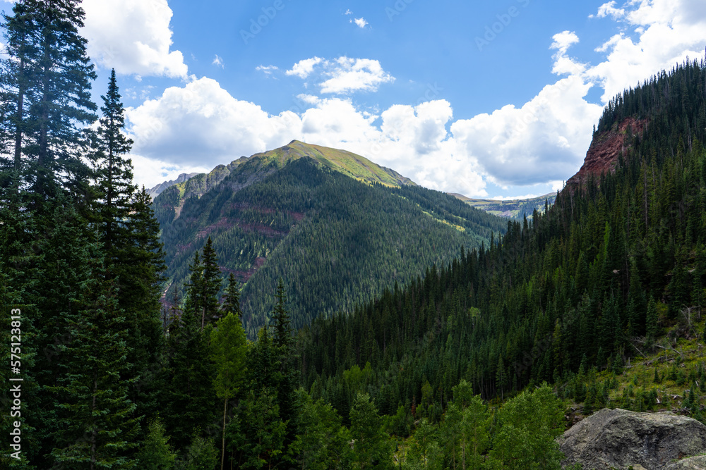 Fototapeta premium Views hiking in the San Juan Mountain range in southern Colorado.