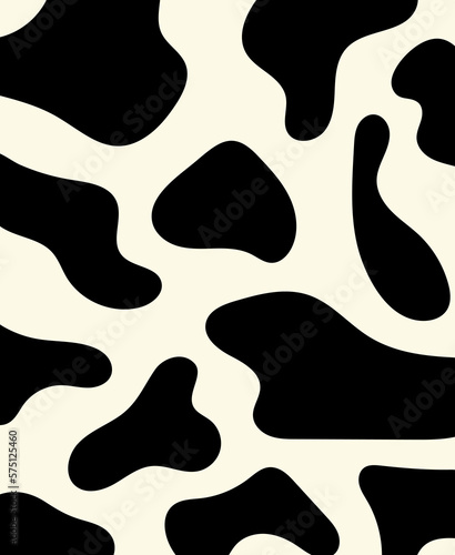 Doodle abstraction for wallpaper design. Vector Illustration with black spots on a white background © Elvira Yurshina
