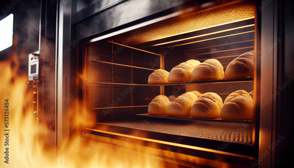 A lot of bread prepare to move on in the shelf. Bread bakery food factory production with fresh products. Automated production of bakery products. A lot of bread prepare to move on in the shelf. Bread bakery food factory production with fresh products. Automated production of bakery products.