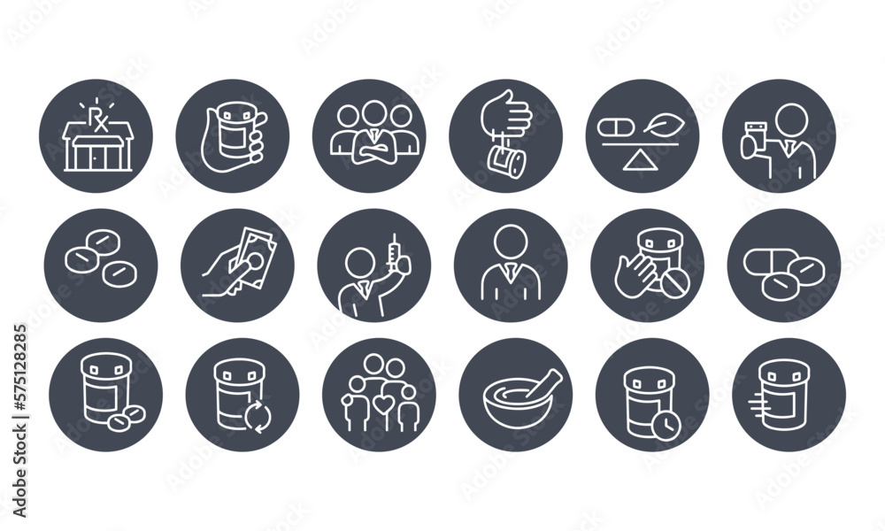 Pharmacy icons vector design