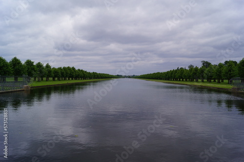 London, UK: the Long Water Canal in the Home Park of Hampton Court Palace