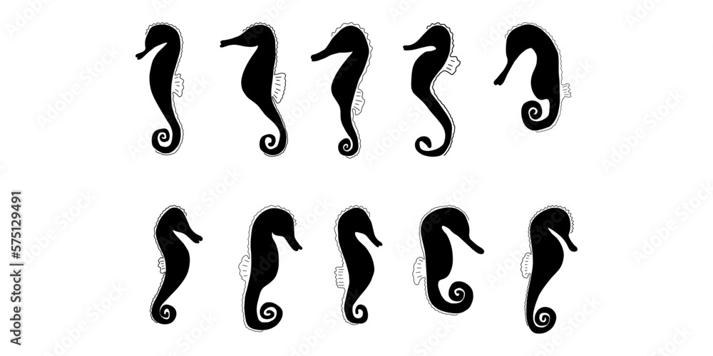 Seahorse Character sea animal on deep background. Wild life illustration. Underwear world. Vector illustration. Seahorse Character sea animal on deep background. Wild life illustration. Underwear world. Vector illustration.