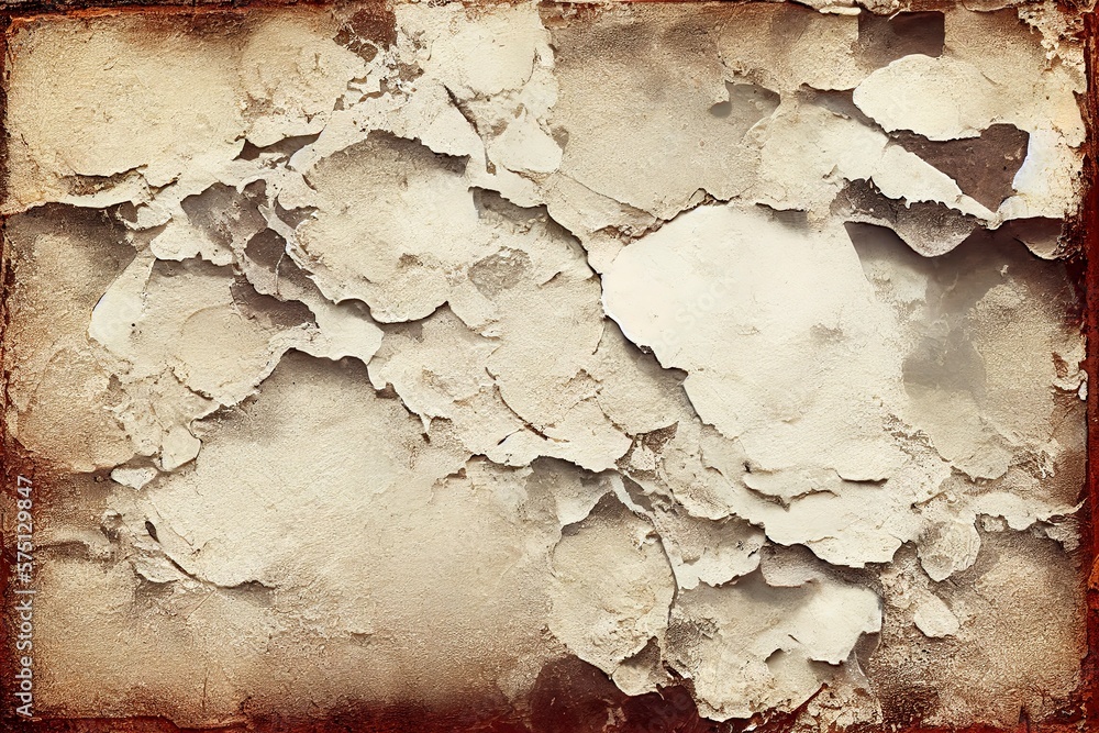 Grungy plaster wall texture with warn scratched rough surface. AI Generated Art.
