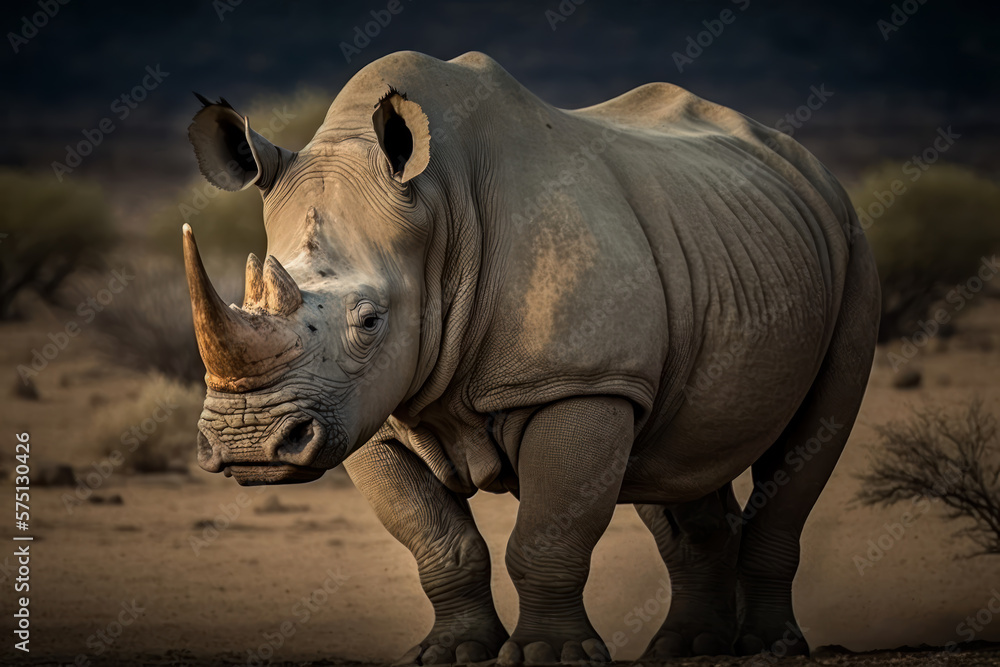 Fototapeta premium Northern white rhino