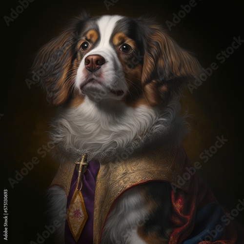 Renaissence dog portrait