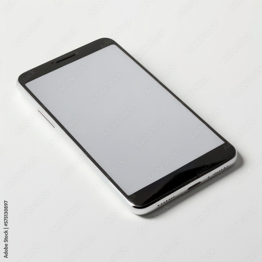 Smartphone with blank white screen for mockup Smartphone with blank white screen for mockup