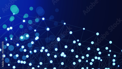 Abstract connection dots and lines for global network concept background template design.