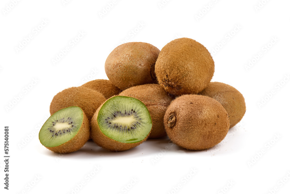 Juicy kiwi fruit, isolated on white background. Juicy kiwi fruit, isolated on white background.