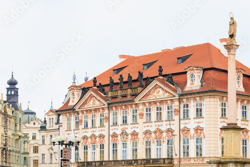 Facade of the house of classical European architecture of the old cozy tourist city. Background © Iurii Gagarin