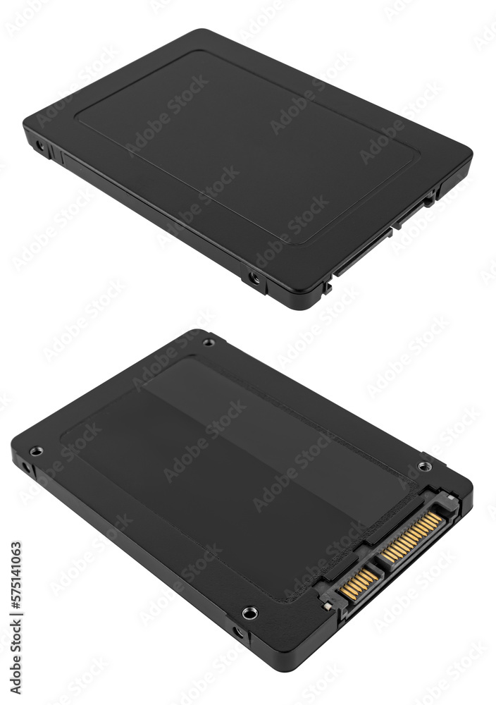 SSD disk, solid state drive, isolated on white background SSD disk, solid state drive, isolated on white background