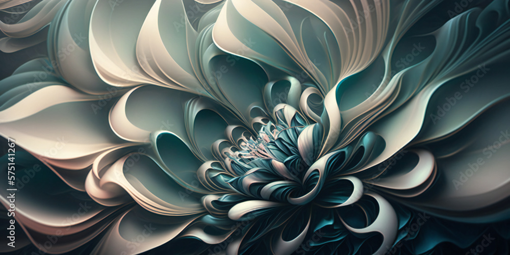 3D Botanical Floral Background and Flower Wallpaper. Ai generative 3D Botanical Floral Background and Flower Wallpaper. Ai generative