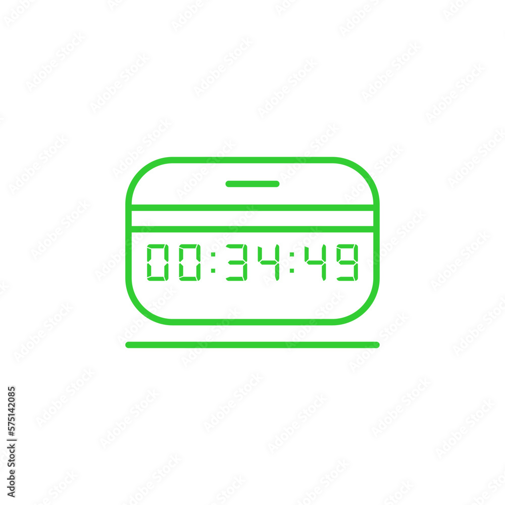 Digital clock icon vector design illustration. Digital clock icon vector design illustration.