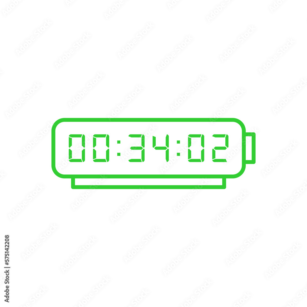 Digital clock icon vector design illustration. Digital clock icon vector design illustration.