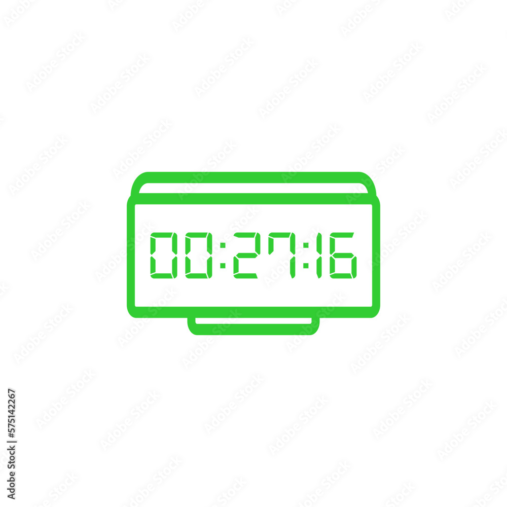 Digital clock icon vector design illustration. Digital clock icon vector design illustration.