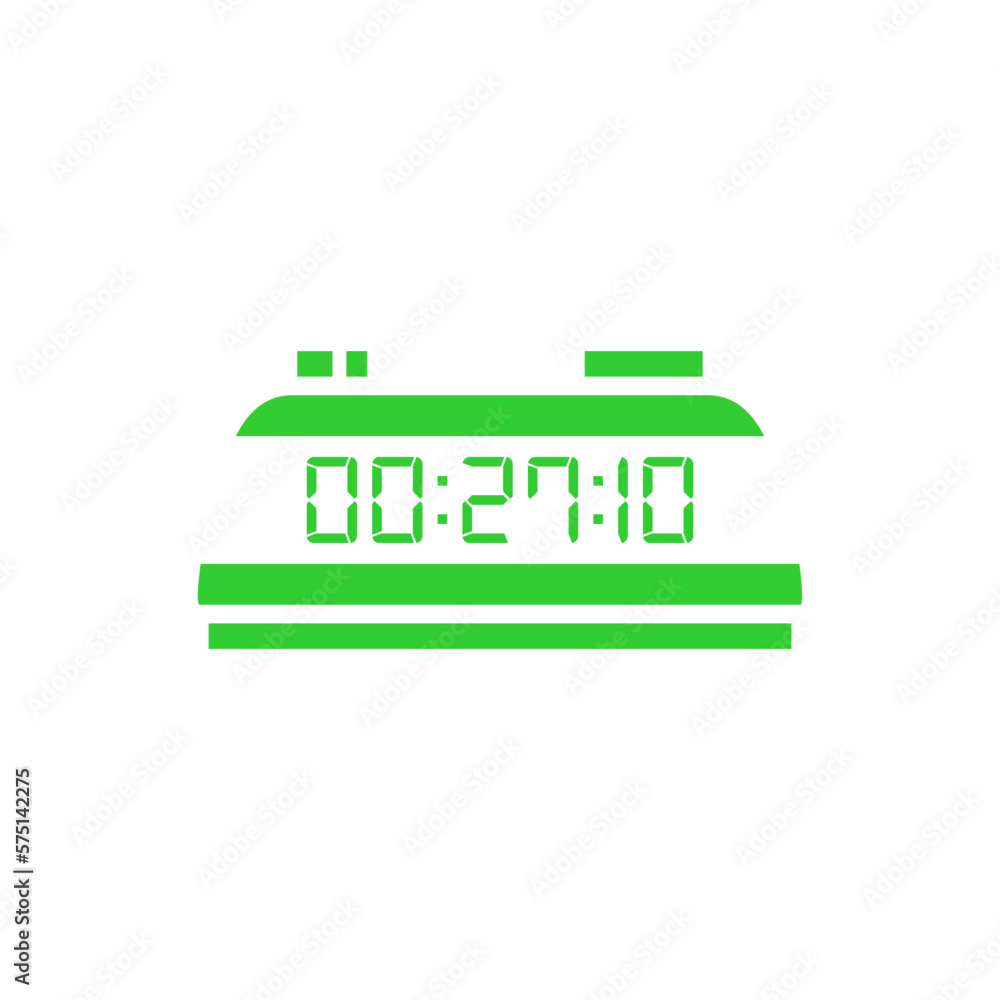 Digital clock icon vector design illustration. Digital clock icon vector design illustration.