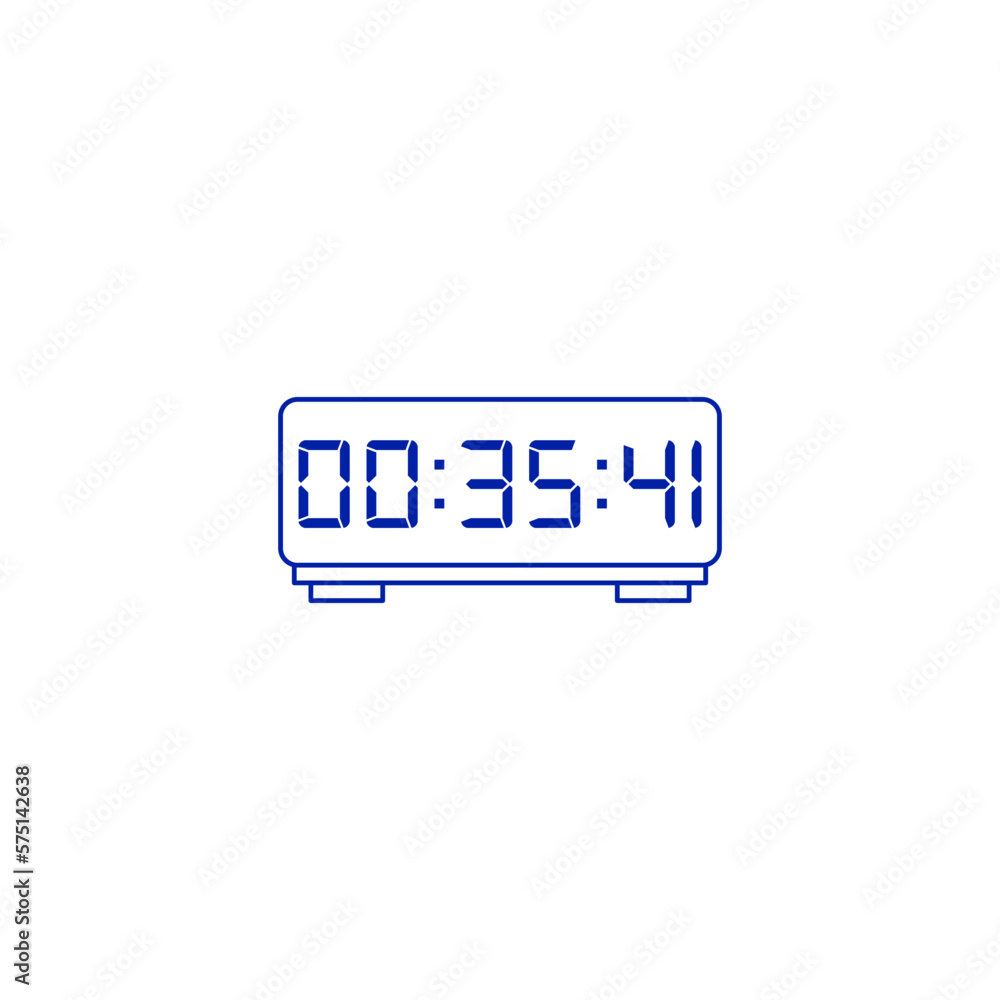 Digital clock icon vector design illustration. Digital clock icon vector design illustration.