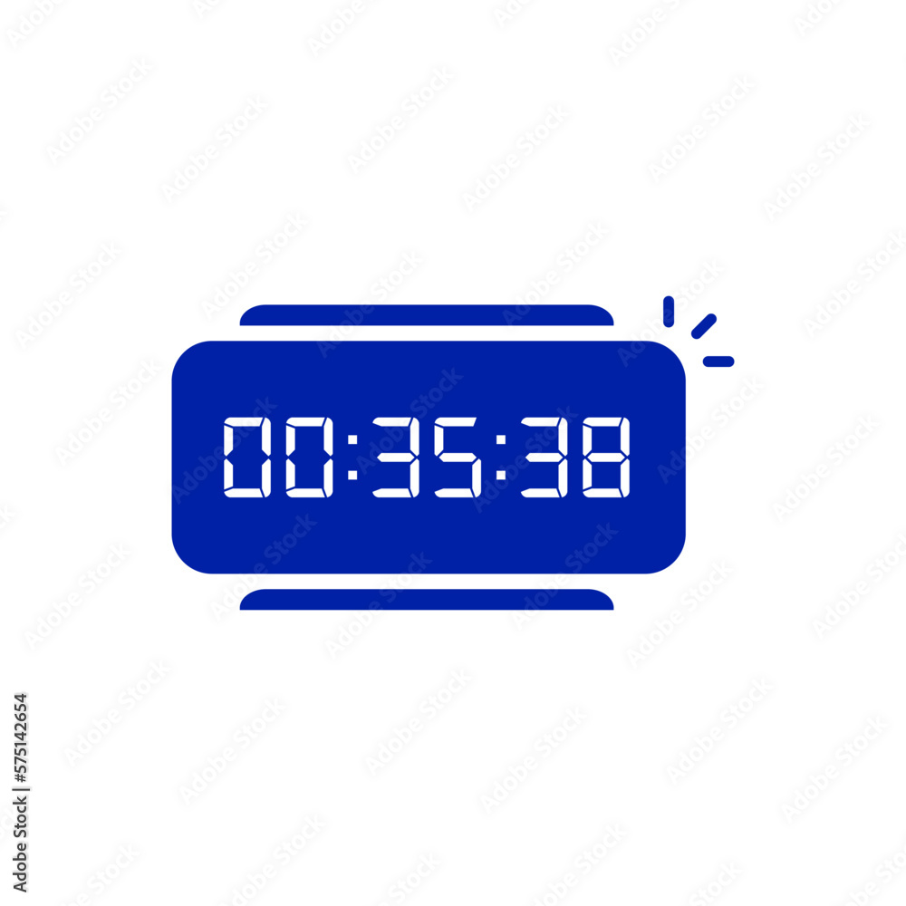 Digital clock icon vector design illustration. Digital clock icon vector design illustration.