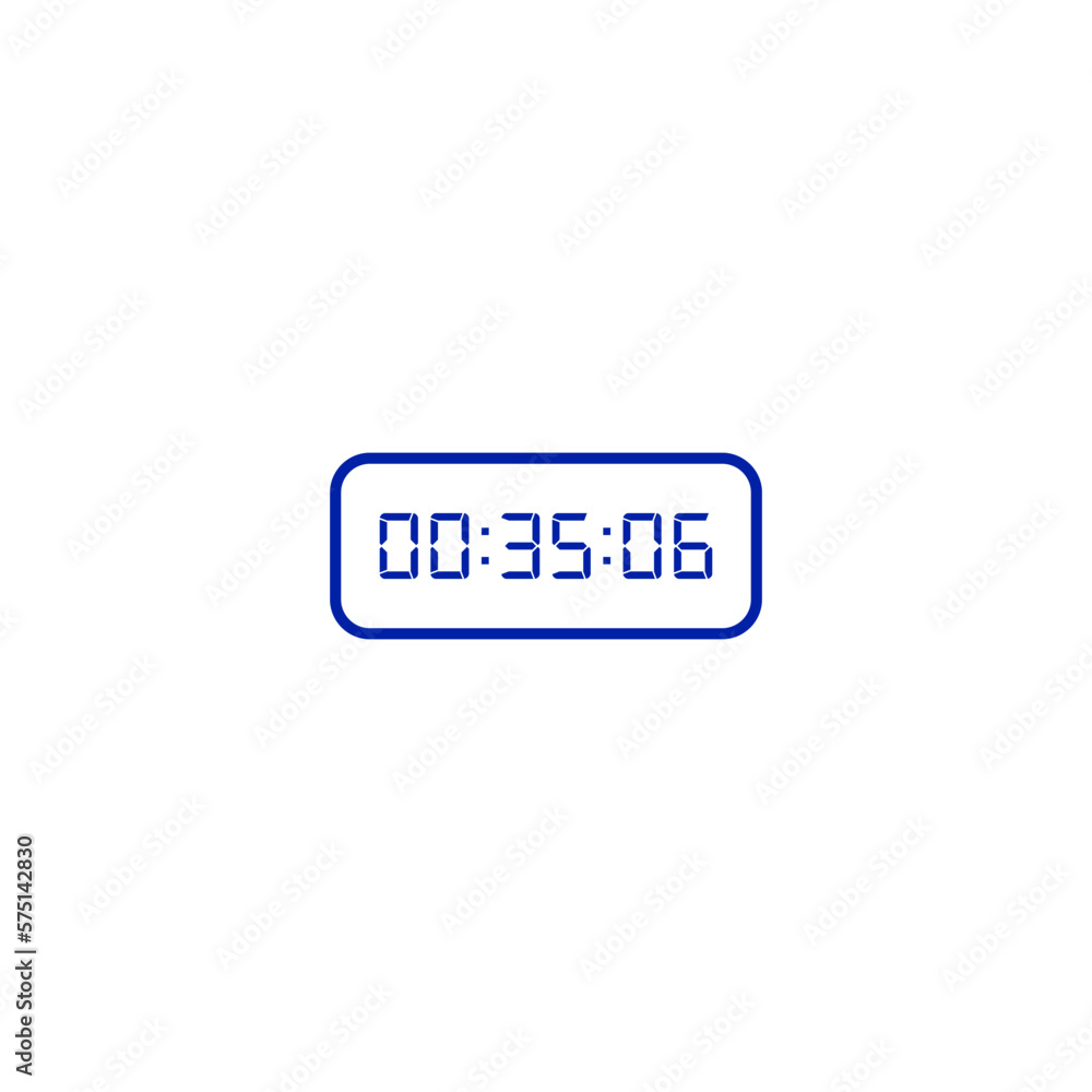 Digital clock icon vector design illustration. Digital clock icon vector design illustration.