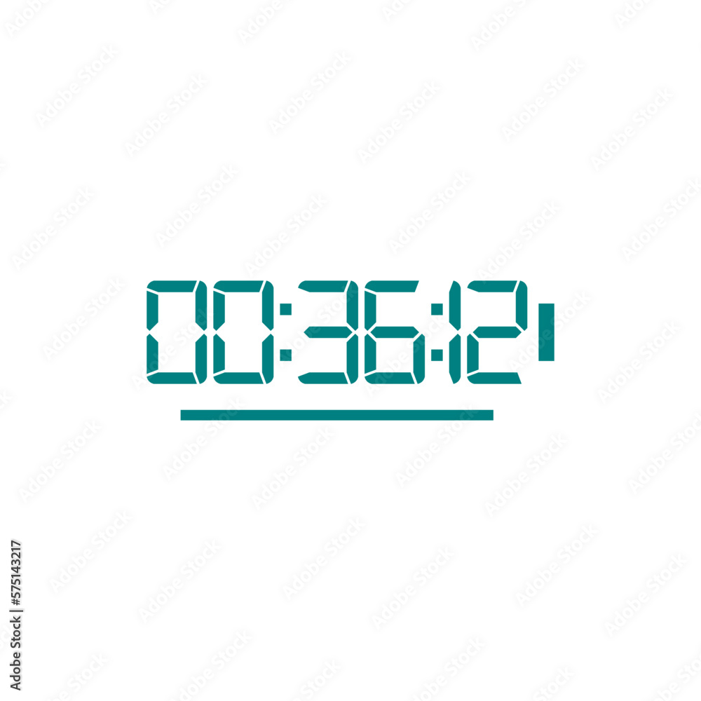 Digital clock icon vector design illustration. Digital clock icon vector design illustration.