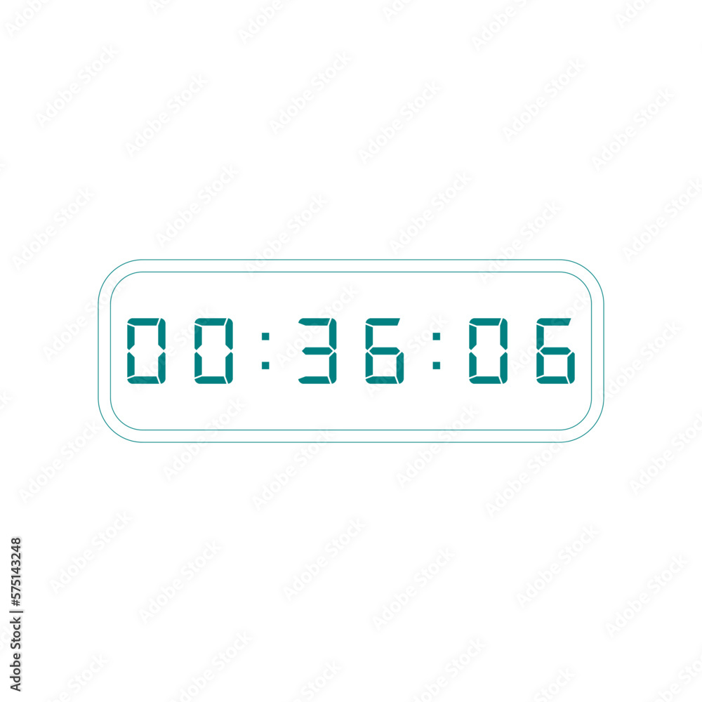 Digital clock icon vector design illustration. Digital clock icon vector design illustration.