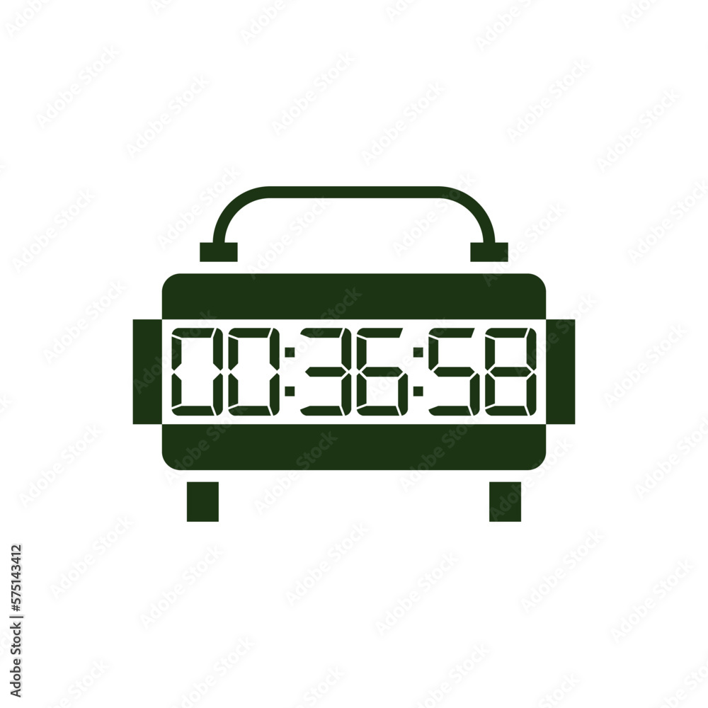 Digital clock icon vector design illustration. Digital clock icon vector design illustration.