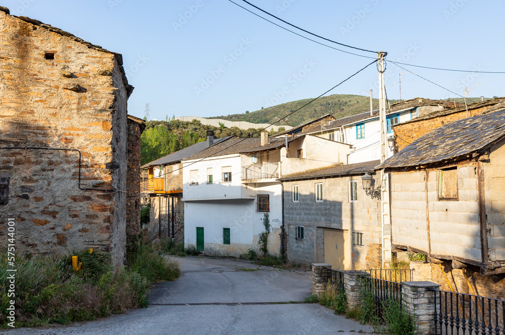 a street in Pumares village, Municipality of Carballeda de Valdeorras, Ourense, Galicia, Spain a street in Pumares village, Municipality of Carballeda de Valdeorras, Ourense, Galicia, Spain