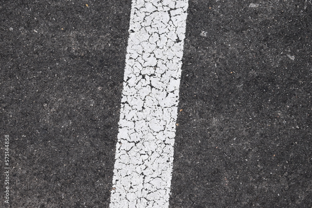 Fototapeta premium White Parking Line on Pavement