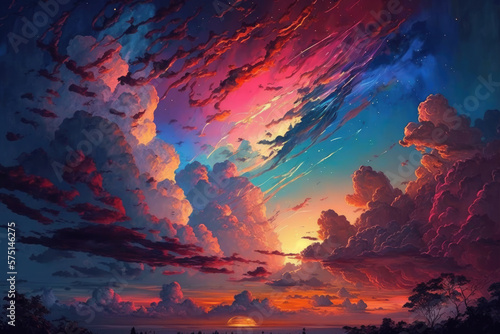 Vibrant Sky: A Full Spectrum of Color