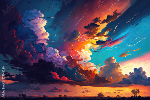Vibrant Sky: A Full Spectrum of Color