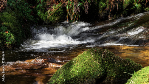 All Saints waterfall in Germany  spring time  sunny weather