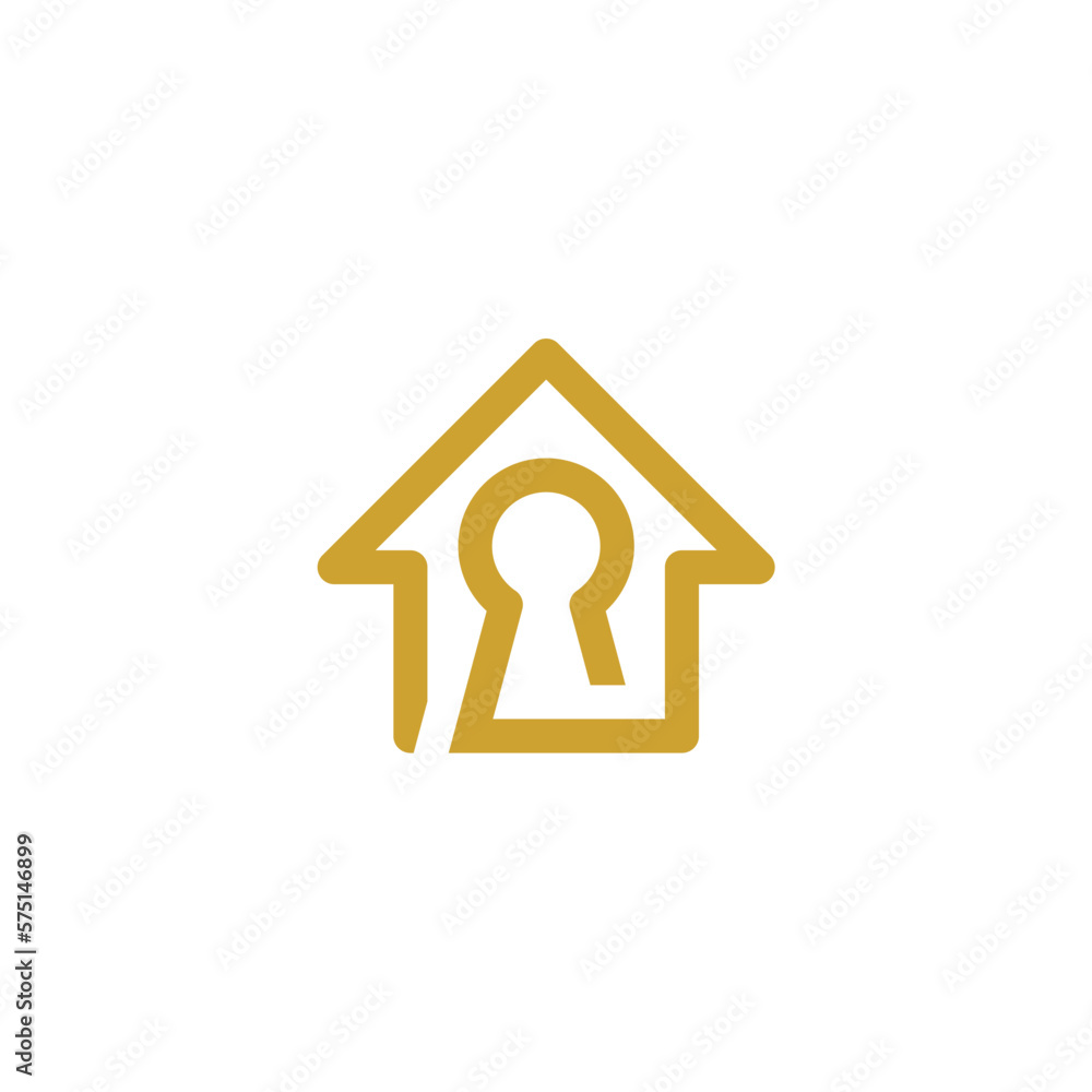 Minimal logo icon of key with home or house. Real estate logo design
Minimal logo icon of key with home or house. Real estate logo design