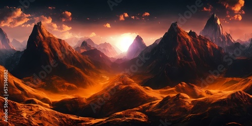 Captivating Mountain Landscapes: Inspiring Digital Art Wallpapers for a Serene and Adventurous Desktop Experience.