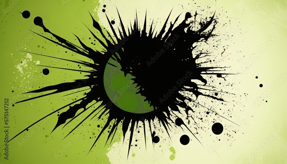 Light green grunge background with black spray paint. Generative AI. Light green grunge background with black spray paint. Generative AI.