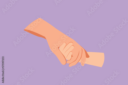 Wallpaper Mural Graphic flat design drawing mother giving hand to her child. Adorable babies hand holding mom finger. Parenting mother care with love. Parental concept. Happy mother. Cartoon style vector illustration Torontodigital.ca