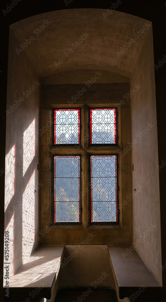 Fototapeta premium Window In An Old Castle.