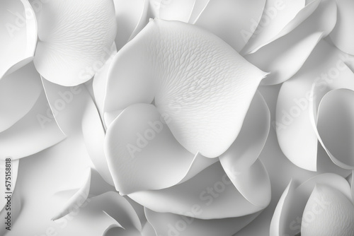 Obraz na płótnie Beautiful white rose petals. Generative AI w salonie