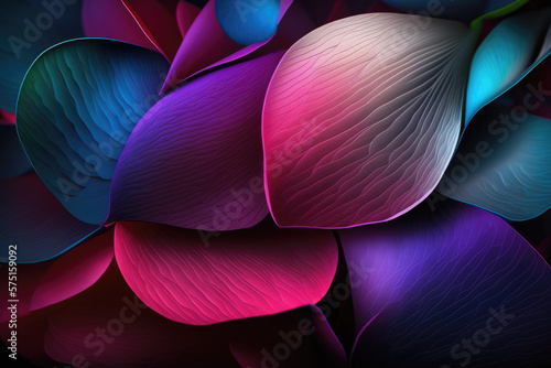 Obraz na płótnie Colorful rose petals background. Generative AI w salonie