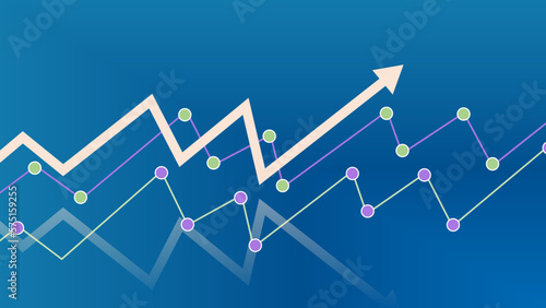 Abstract financial arrows concept. financial Management graphic concept suitable for financial investment or Economic