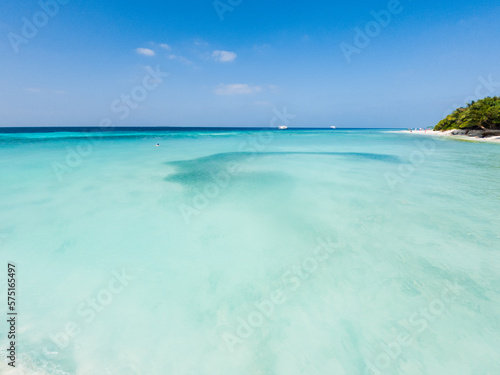 amazing tropical beach background white sand and clear blue water