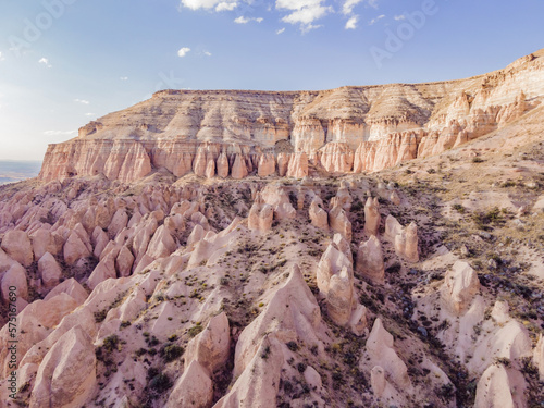 Meskendir Valley, Pink Valley. Cappadocia Turkey. Travel to Turkey concept photo