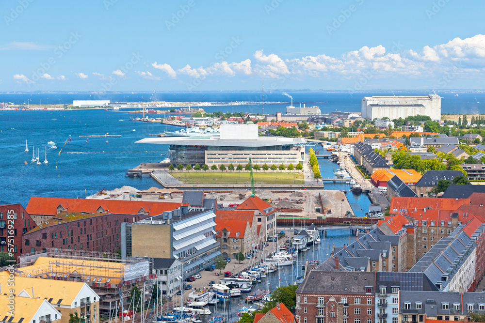 Aerial view of Copenhagen Opera House