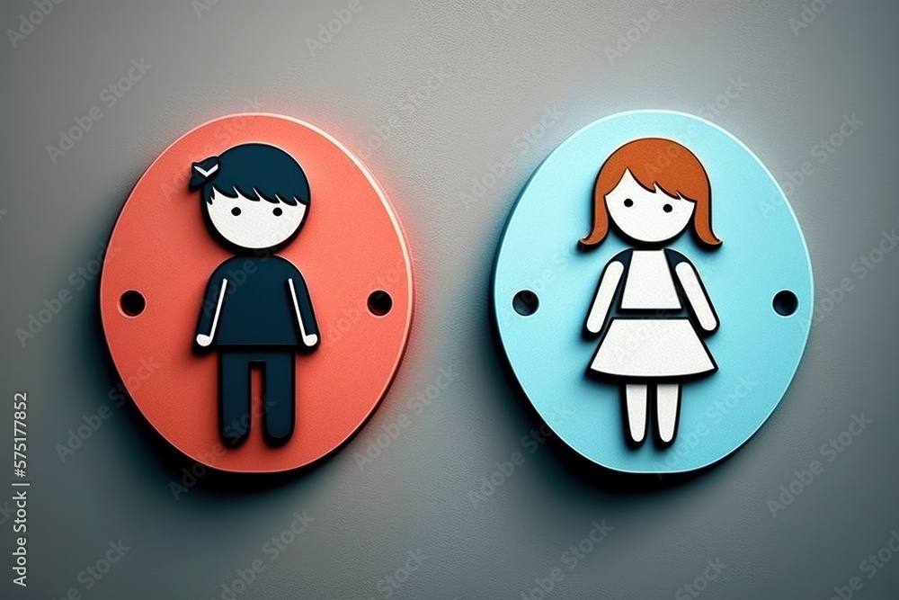 Toilet icon in kid, concept of Hygiene and Potty Training, created with ...