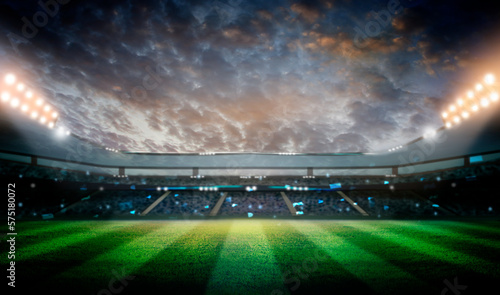 lights at night and stadium 3d render,  © Kalawin