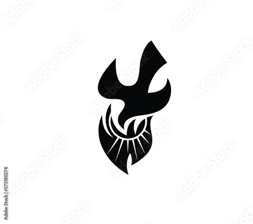 Holy spirit Fire Art Icon, art vector design 